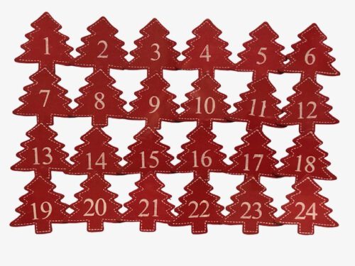 DIY Adventskalender Zahlen Rote Tannenbäume