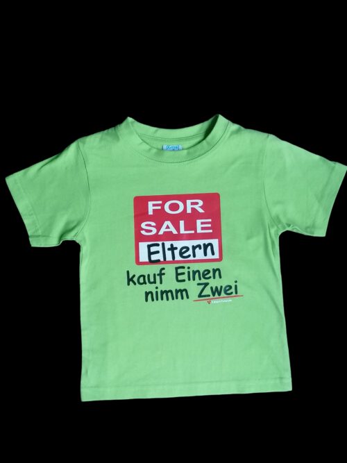 Kinder T-Shirt "For sale"