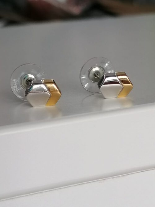 Magnet-Ohrstecker silver/gold bicolor – Bild 6