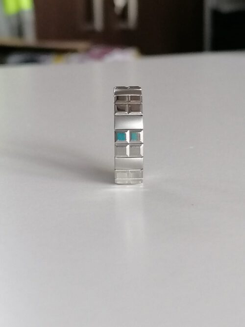 Unisex-Flexi-Ring "Quadro" silver Gr. 19 & 20 – Bild 5