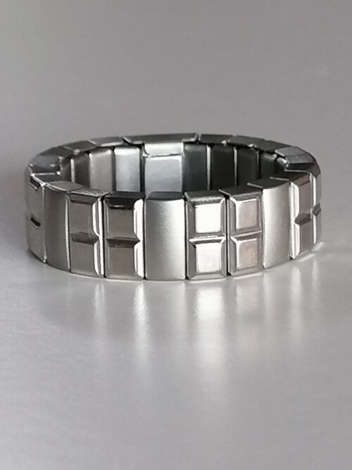 Unisex-Flexi-Ring "Quadro" silver Gr. 19 & 20
