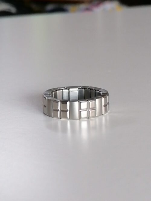Unisex-Flexi-Ring "Quadro" silver Gr. 19 & 20 – Bild 3